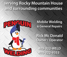 Penguin Welding: mobile welder, mobile welding, Rocky Mountain House